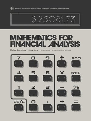 cover image of Mathematics for Financial Analysis